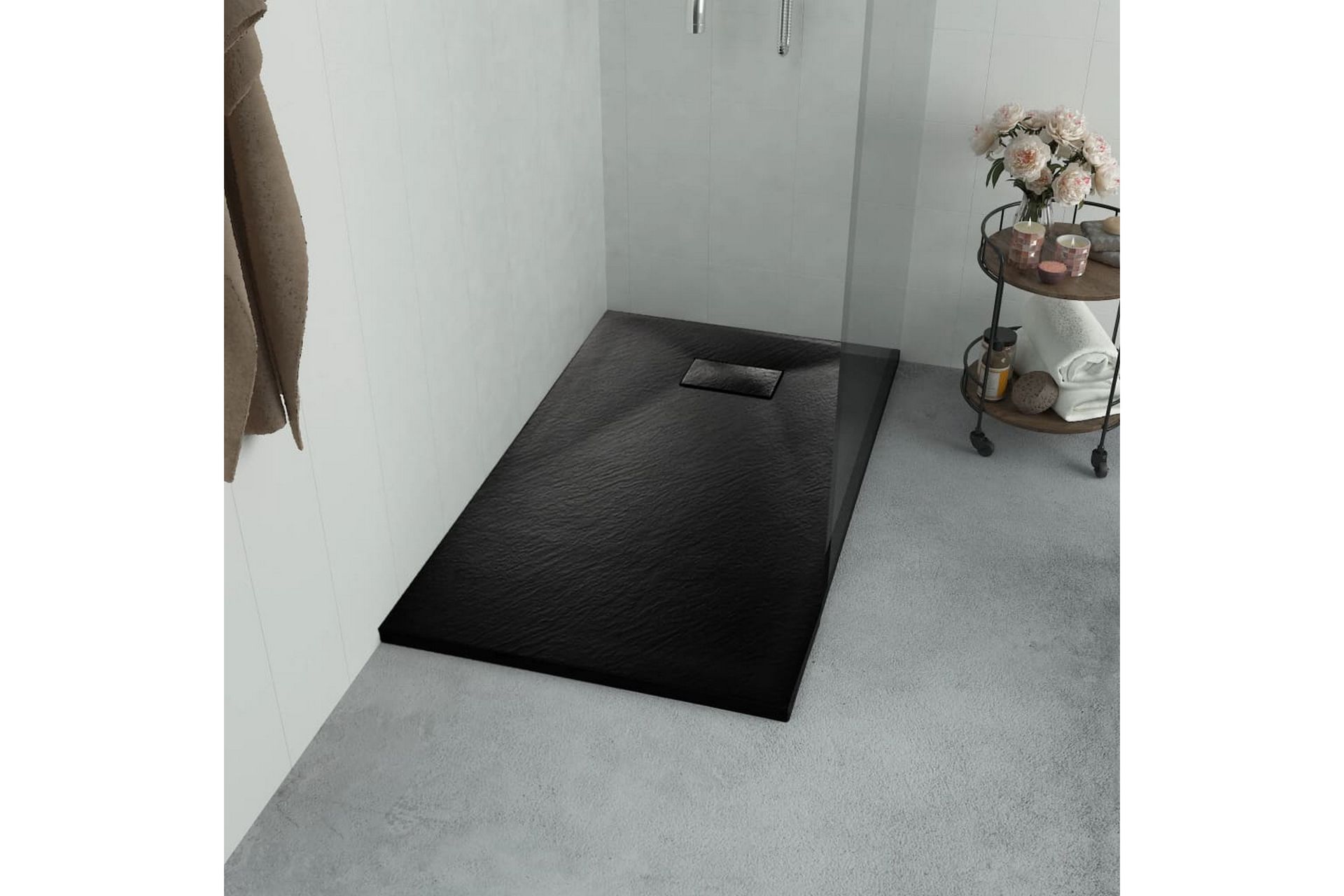 brusekar SMC 100 x 80 cm sort - Sort - Hus & renovering - Køkken & bad - Badeværelse - Brusearmatur & tilbehør