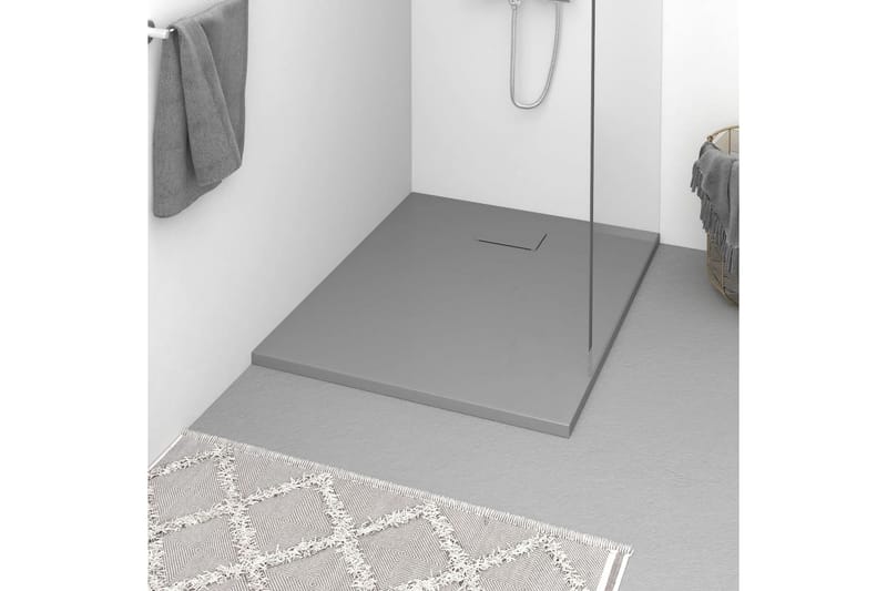 brusekar SMC 100x80 cm grå - Grå - Hus & renovering - Køkken & bad - Badeværelse - Brusearmatur & tilbehør