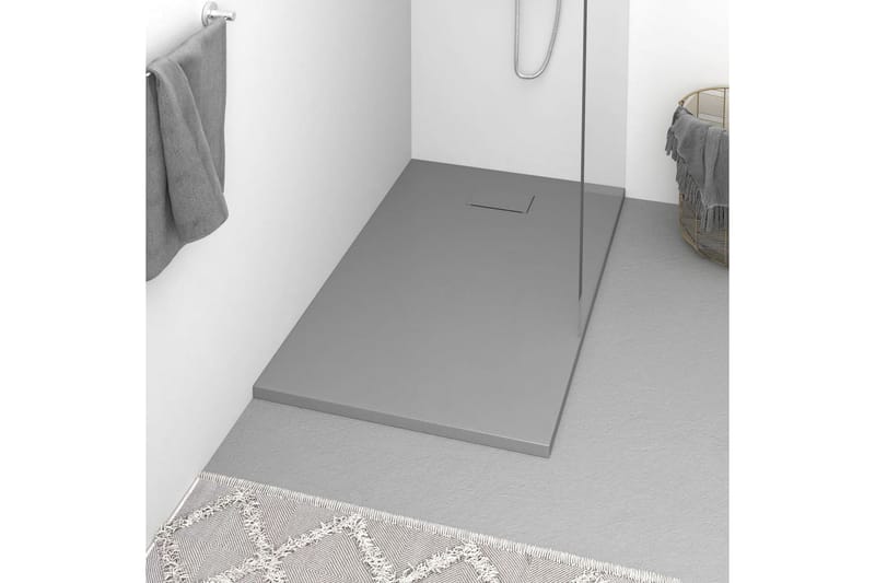 brusekar SMC 120x70 cm grå - Grå - Brusekar - Øvrige badeværelsestilbehør