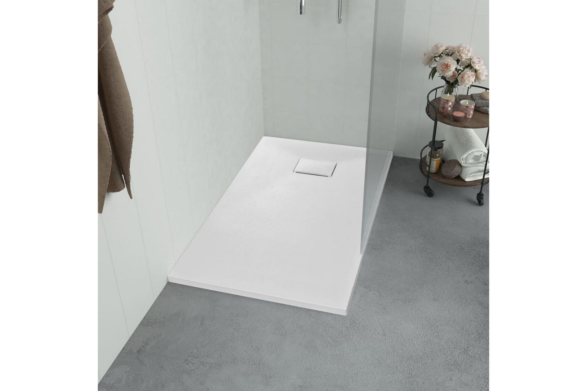 brusekar SMC 90 x 70 cm hvid - Hvid - Hus & renovering - Køkken & bad - Badeværelse - Brusearmatur & tilbehør