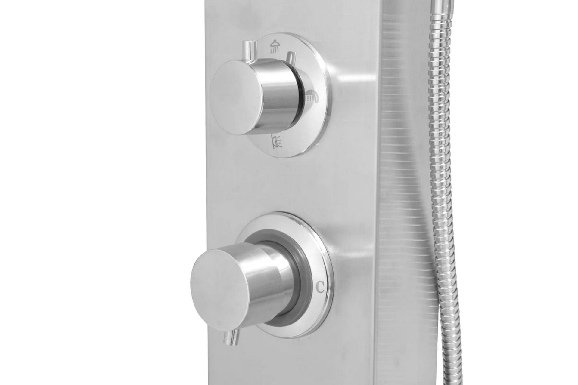 bruserpanelsystem i rustfrit stål firkantet - Hus & renovering - Køkken & bad - Badeværelse - Brusearmatur & tilbehør