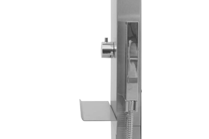 Bruserpanelsystem I Rustfrit Stål Kurvet - Sølv - Hus & renovering - Køkken & bad - Badeværelse - Brusearmatur & tilbehør