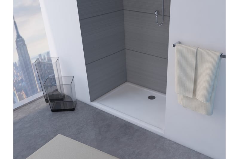 Gyttorp Brusekar 80x120 cm - Hvid - Hus & renovering - Køkken & bad - Badeværelse - Brusearmatur & tilbehør