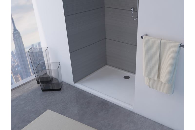Gyttorp Brusekar 90x120 cm - Hvid - Hus & renovering - Køkken & bad - Badeværelse - Brusearmatur & tilbehør