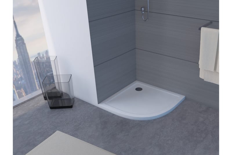 Gyttorp Brusekar 90x90 cm - Hvid - Hus & renovering - Køkken & bad - Badeværelse - Brusearmatur & tilbehør