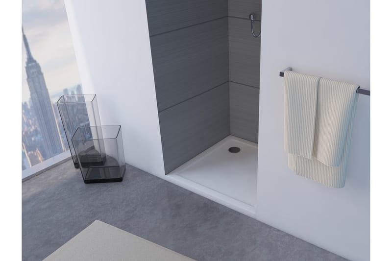 Gyttorp Brusekar 90x90 cm - Hvid - Hus & renovering - Køkken & bad - Badeværelse - Brusearmatur & tilbehør