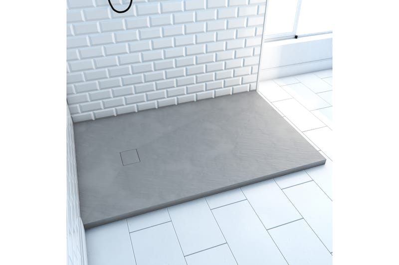 Siggeboda Brusekar 120x80 cm - Lysegrå - Hus & renovering - Køkken & bad - Badeværelse - Brusearmatur & tilbehør