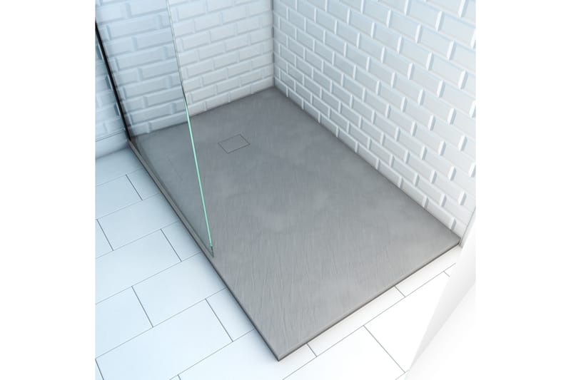 Siggeboda Brusekar 120x80 cm - Lysegrå - Hus & renovering - Køkken & bad - Badeværelse - Brusearmatur & tilbehør
