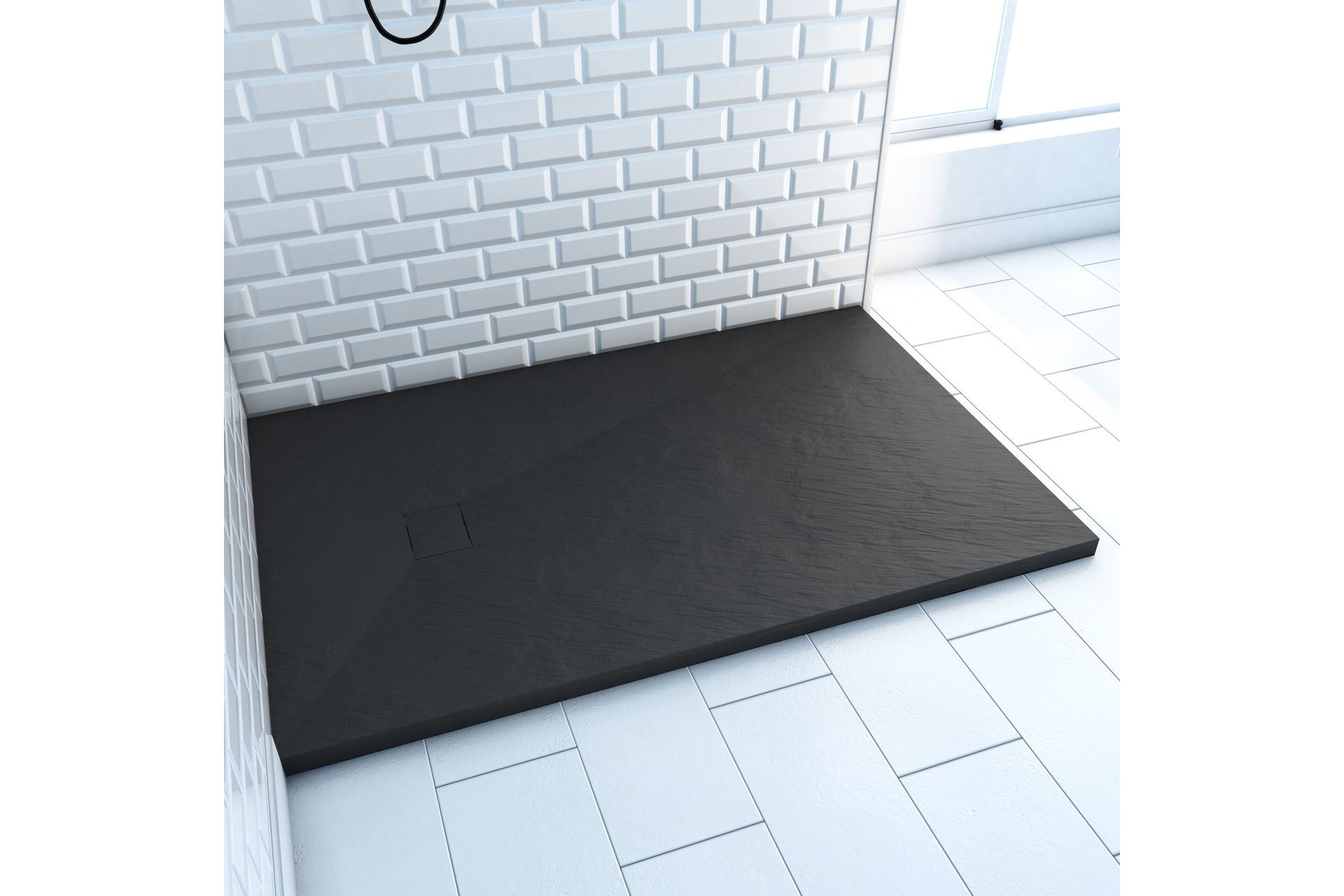 Siggeboda Brusekar 90x140 cm - Antracit - Hus & renovering - Køkken & bad - Badeværelse - Brusearmatur & tilbehør