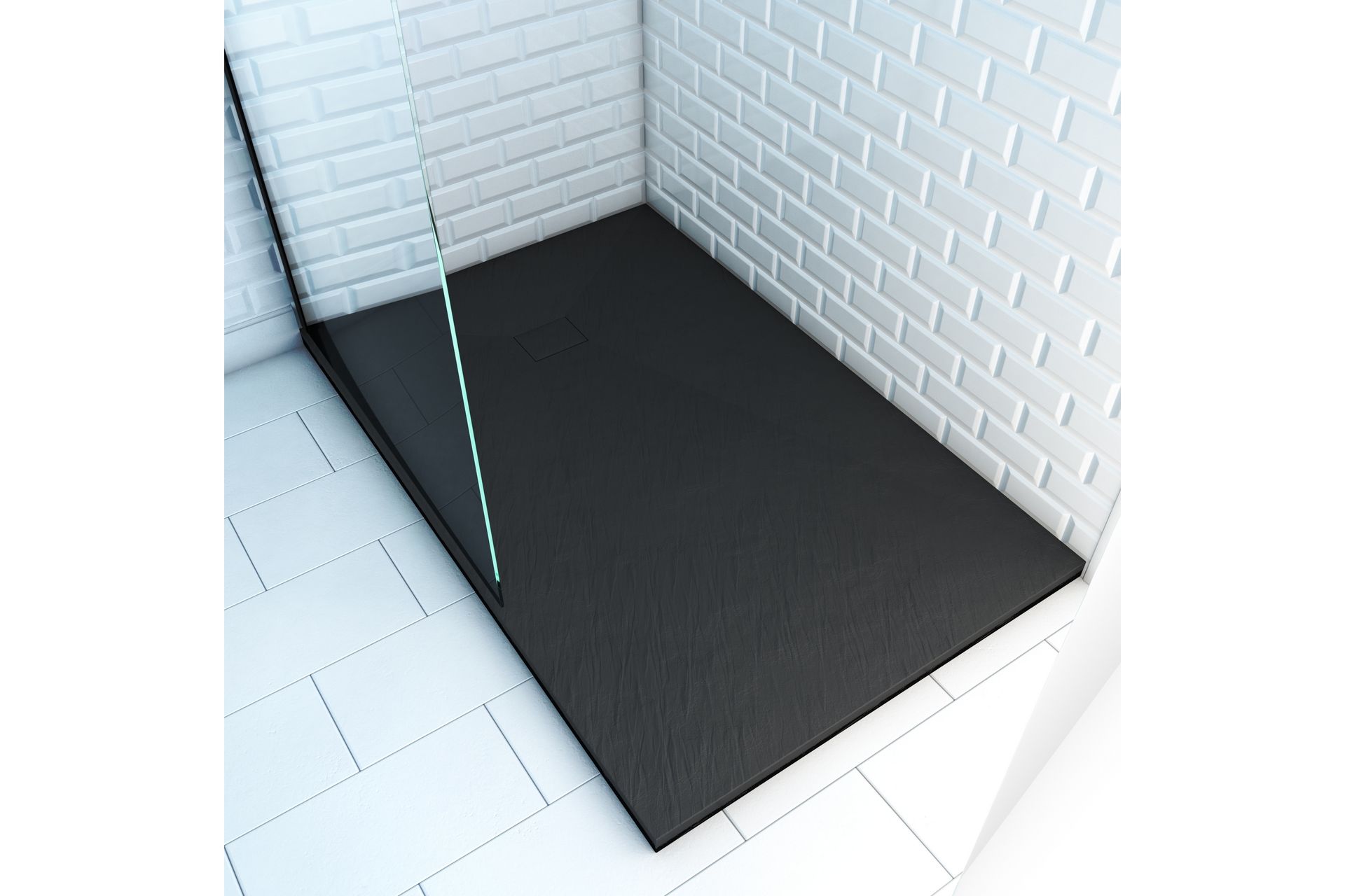 Siggeboda Brusekar 90x140 cm - Antracit - Hus & renovering - Køkken & bad - Badeværelse - Brusearmatur & tilbehør