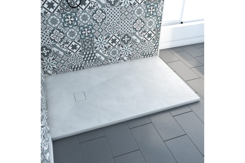Siggeboda Brusekar 90x140 cm - Hvid - Hus & renovering - Køkken & bad - Badeværelse - Brusearmatur & tilbehør