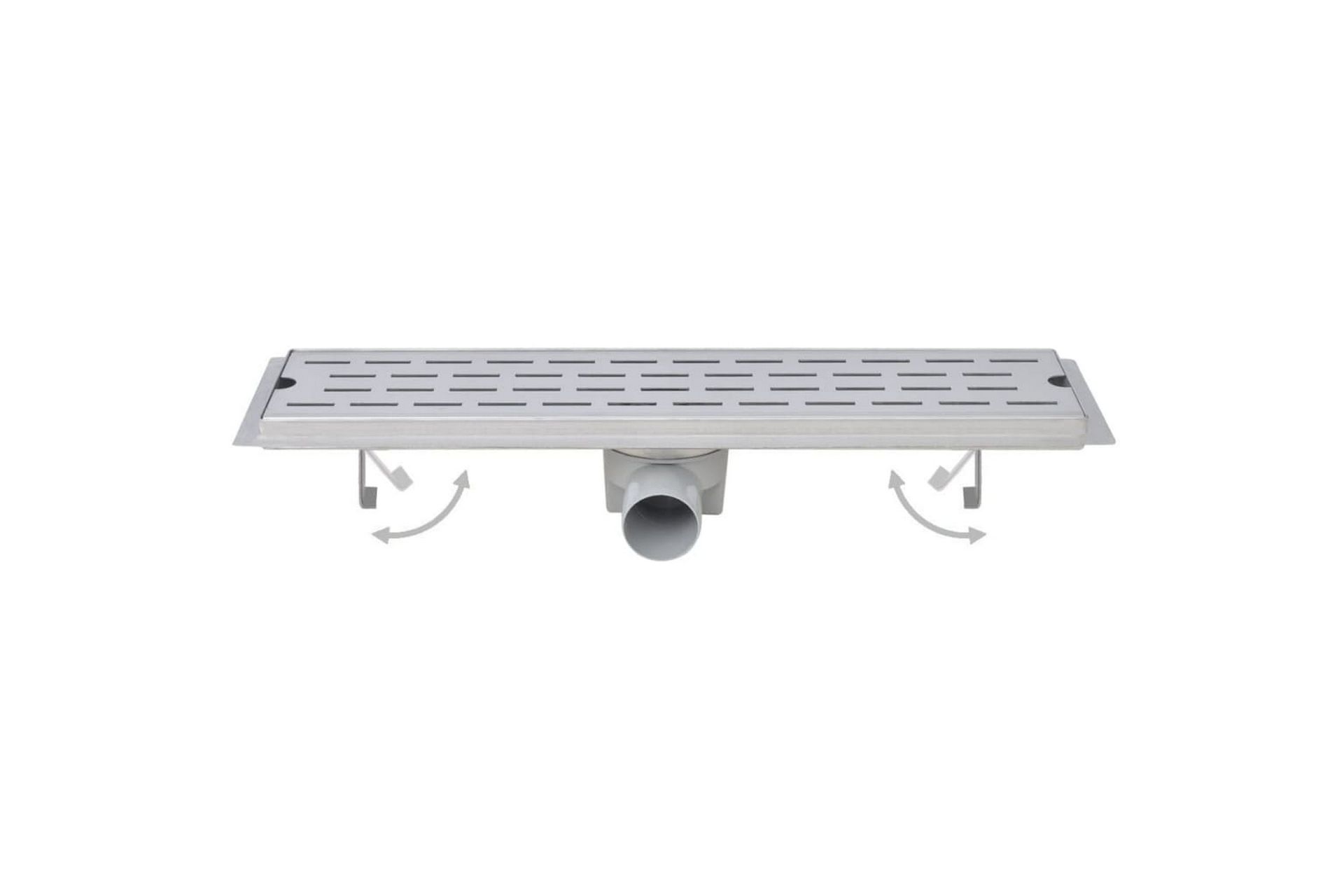 Lige Bruseafløb 2 Stk. Linje 830 X 140 Mm Rustfrit Stål - Hus & renovering - Byggeri - Vand & afløb - Indendørsafløb