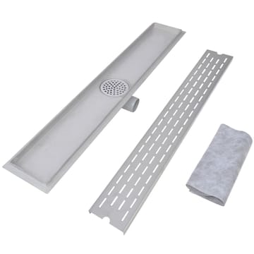 Lige Bruseafløb 2 Stk. Linje 830 X 140 Mm Rustfrit Stål - Hus & renovering - Byggeri - Vand & afløb - Indendørsafløb