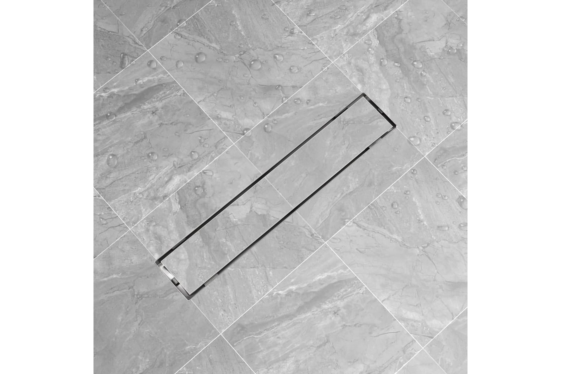 Lineært bruseafløb 630x140 mm rustfrit stål - Hus & renovering - Byggeri - Vand & afløb - Indendørsafløb