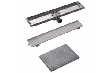 Lineært bruseafløb 630x140 mm rustfrit stål - Hus & renovering - Byggeri - Vand & afløb - Indendørsafløb