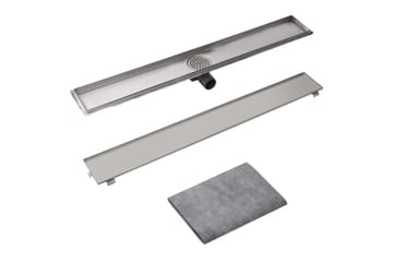 Lineært bruseafløb 930x140 mm rustfrit stål - Hus & renovering - Byggeri - Vand & afløb - Indendørsafløb