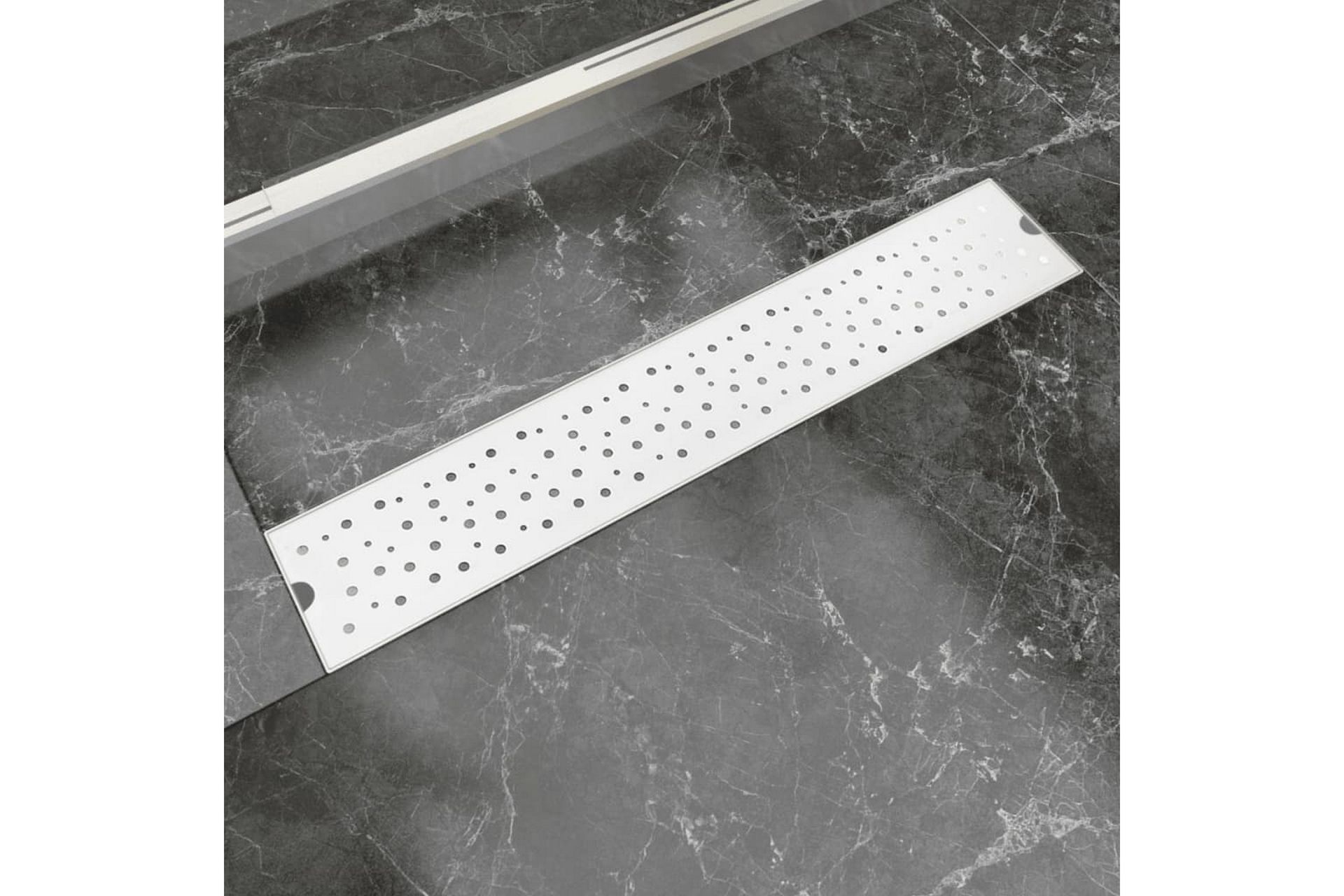 Lineært bruseafløb bobledesign 630x140 mm rustfrit stål - Hus & renovering - Byggeri - Vand & afløb - Indendørsafløb