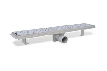 Lineært bruseafløb bobledesign 630x140 mm rustfrit stål - Hus & renovering - Byggeri - Vand & afløb - Indendørsafløb