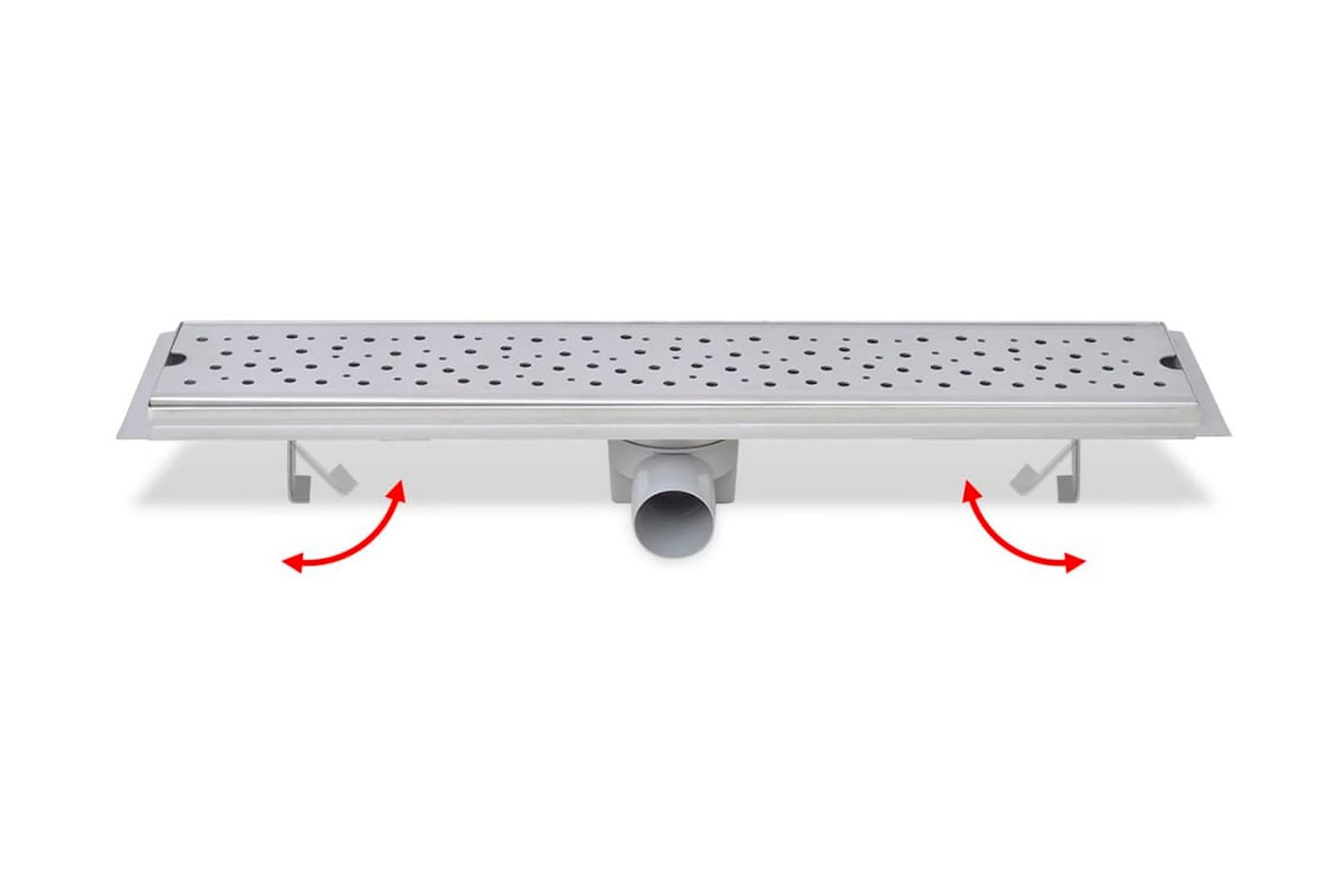 Lineært bruseafløb bobledesign 630x140 mm rustfrit stål - Hus & renovering - Byggeri - Vand & afløb - Indendørsafløb