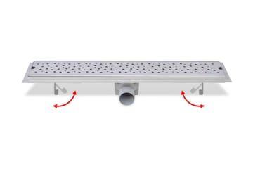 Lineært bruseafløb bobledesign 630x140 mm rustfrit stål - Hus & renovering - Byggeri - Vand & afløb - Indendørsafløb