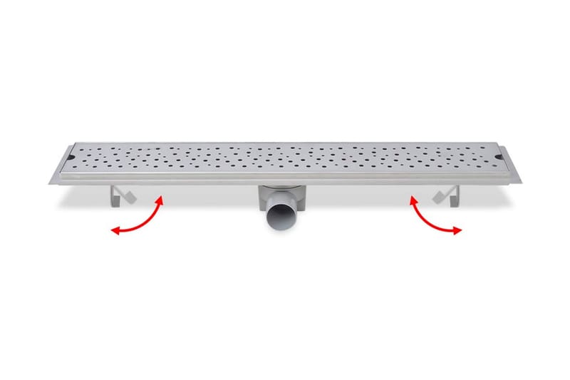 Lineært bruseafløb bobledesign 730x140 mm rustfrit stål - Afløb og gulvbrønd - Indendørsafløb