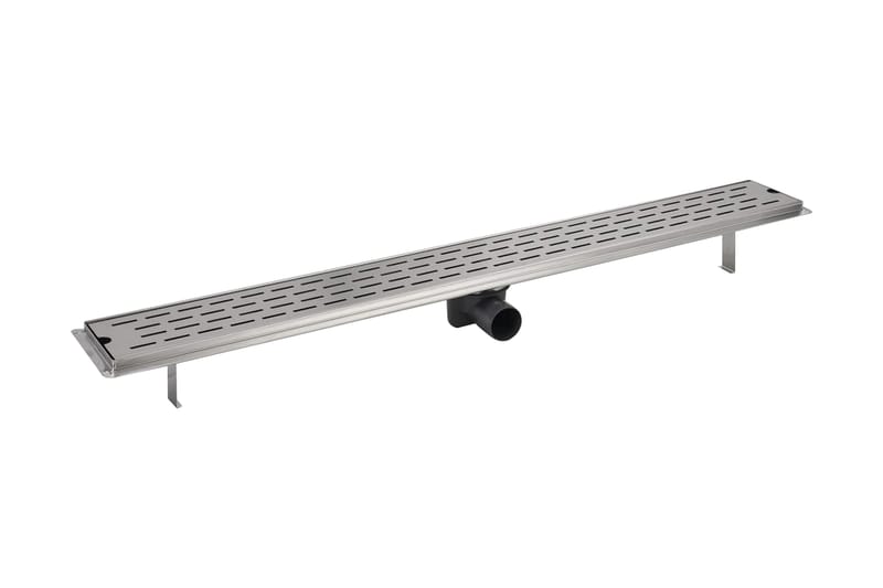 Lineært bruseafløb linjedesign 1030x140 mm rustfrit stål - Afløb og gulvbrønd - Indendørsafløb