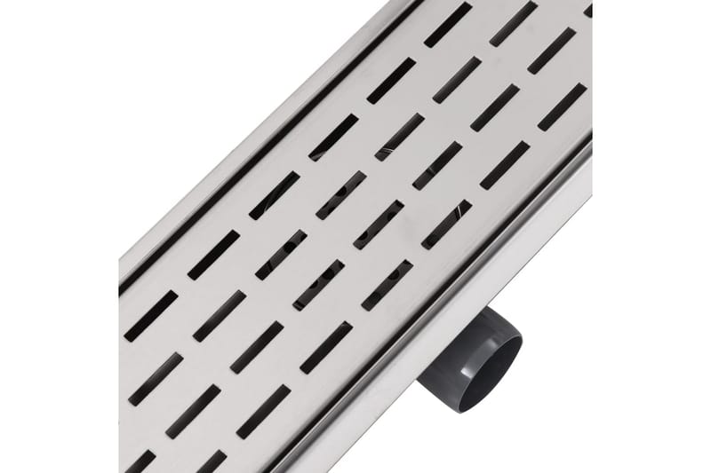 Lineært bruseafløb linjedesign 530x140 mm rustfrit stål - Indendørsafløb - Afløb og gulvbrønd
