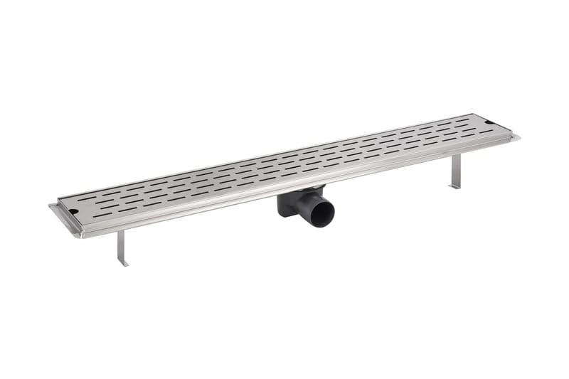 Lineært bruseafløb linjedesign 830x140 mm rustfrit stål - Afløb og gulvbrønd - Indendørsafløb
