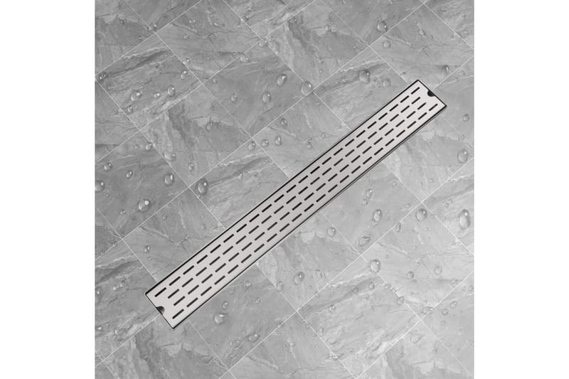 Lineært bruseafløb linjedesign 930x140 mm rustfrit stål - Hus & renovering - Byggeri - Vand & afløb - Indendørsafløb