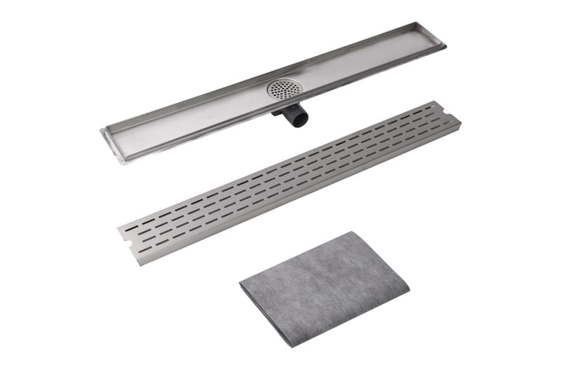 Lineært bruseafløb linjedesign 930x140 mm rustfrit stål - Hus & renovering - Byggeri - Vand & afløb - Indendørsafløb