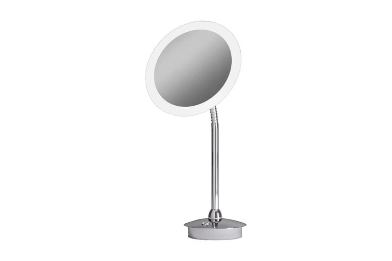 Bocksboda Spejl 21,6 cm Rund - Sølv - Spejl med belysning - Makeupspejl - Badeværelsestilbehør