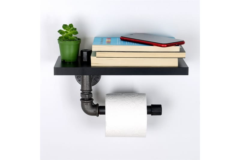 Chandina Toiletpapirholder 30x12 cm - Sort - Badeværelsestilbehør - Toiletrulleholder