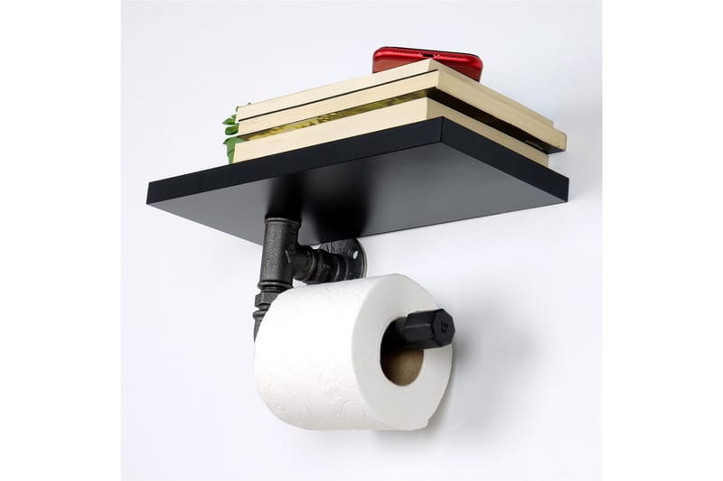 Chandina Toiletpapirholder 30x12 cm - Sort - Badeværelsestilbehør - Toiletrulleholder