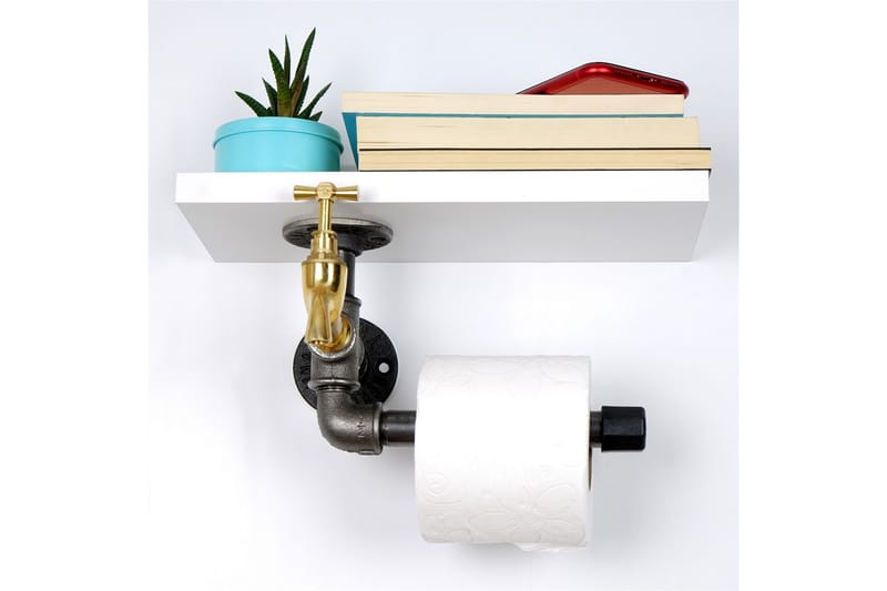 Chandina Toiletpapirholder 30x17 cm - Hvid - Badeværelsestilbehør - Toiletrulleholder