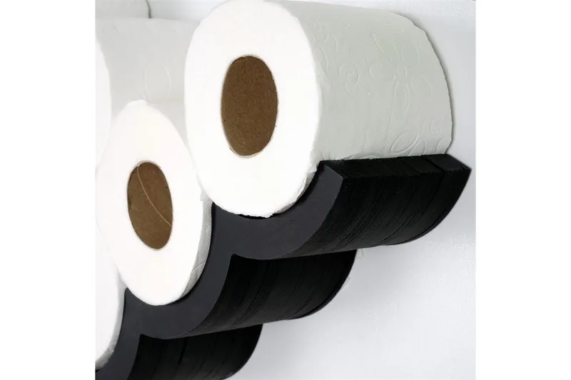 Erkent toiletpapirholder 62x9 cm - Sort - Hus & renovering - Køkken & bad - Badeværelse - Badeværelsestilbehør