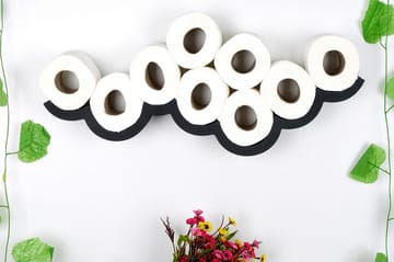 Erkent toiletpapirholder 62x9 cm - Sort - Hus & renovering - Køkken & bad - Badeværelse - Badeværelsestilbehør