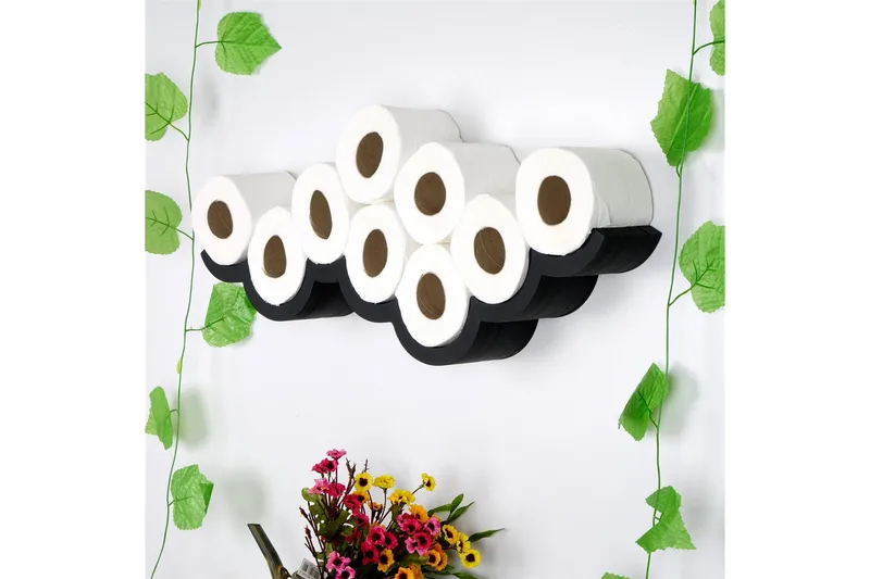 Erkent toiletpapirholder 62x9 cm - Sort - Hus & renovering - Køkken & bad - Badeværelse - Badeværelsestilbehør