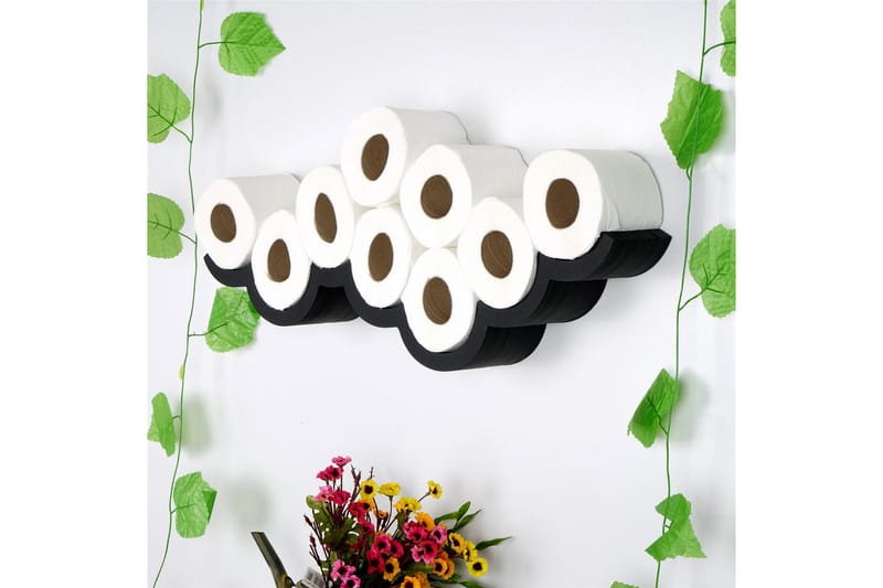 Erkent toiletpapirholder 62x9 cm - Sort - Hus & renovering - Køkken & bad - Badeværelse - Badeværelsestilbehør