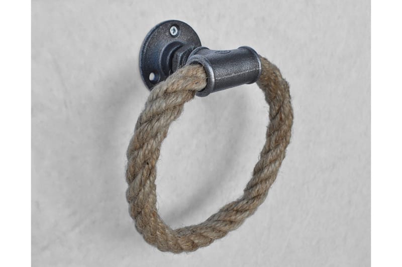 Evila Håndklædehænger Reb - Sort - Hus & renovering - Køkken & bad - Badeværelse - Badeværelsestilbehør - Håndklædeholder