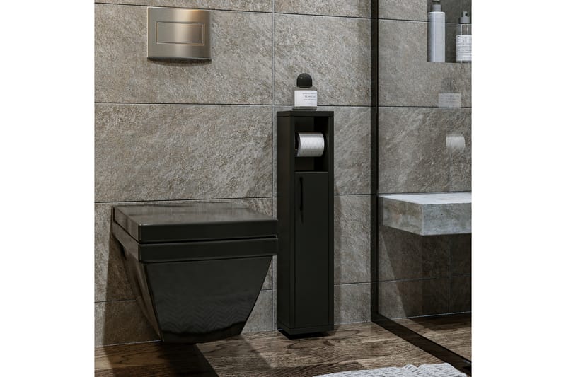 Hafing Badeværelsesopbevaring 15x70 cm 3 Hylder - Antracit - Badeværelsestilbehør - Toiletrulleholder