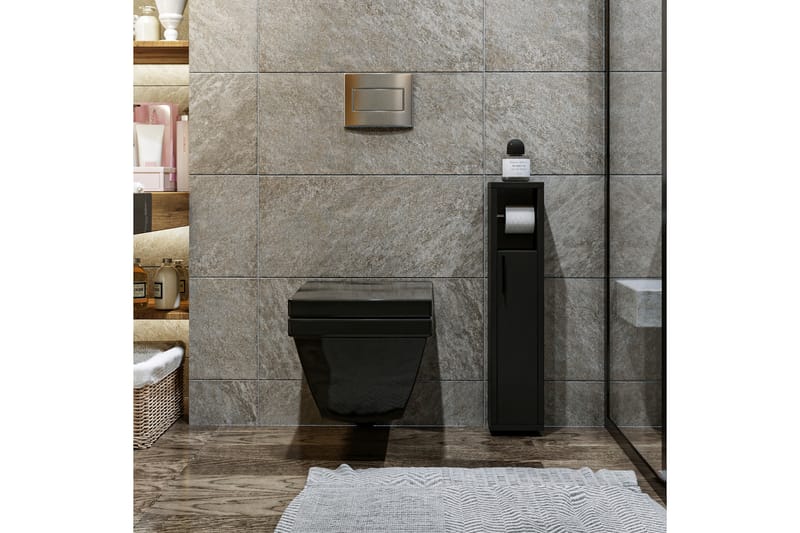 Hafing Badeværelsesopbevaring 15x70 cm 3 Hylder - Antracit - Badeværelsestilbehør - Toiletrulleholder