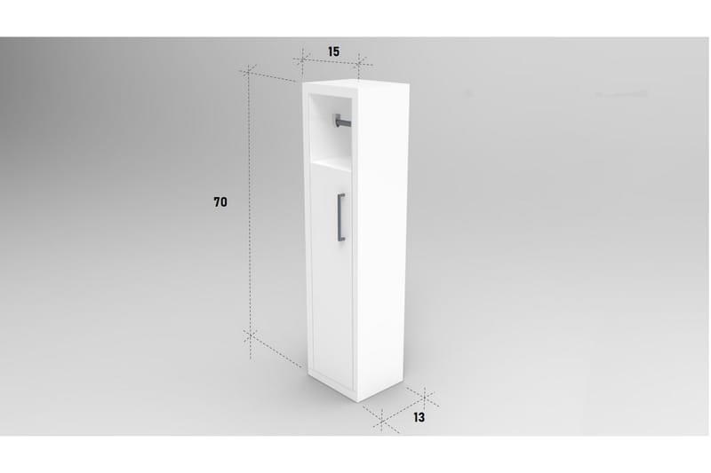 Hafing Badeværelsesopbevaring 15x70 cm 3 Hylder - Antracit - Hus & renovering - Køkken & bad - Badeværelse - Badeværelsestilbehør