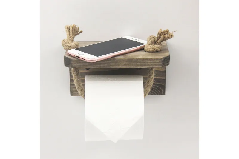 Caponetto Toiletpapirsholder 17 cm - Valnød - Hus & renovering - Køkken & bad - Badeværelse - Badeværelsestilbehør - Toiletrulleholder