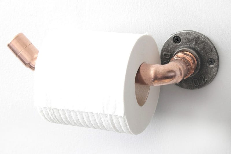 Pipe Hook Rose Gold - Toiletrulleholder - Badeværelsestilbehør