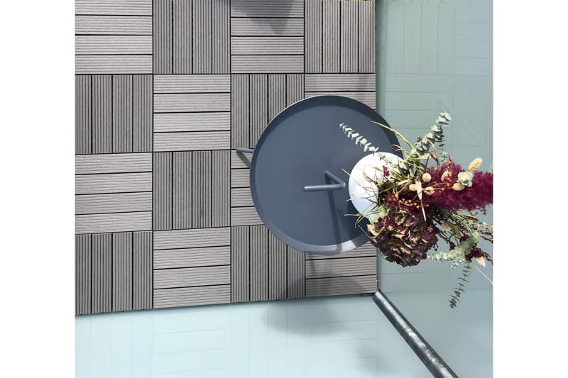 Træflise plader 30×30 cm (4 pak - 0,36 m²) - Træflise balkon - Udendørsgulv & træflisegulv - Træflisegulv badeværelse