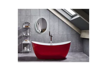 Badkar Beliani Antigua Röd/vit/silver, 75x150x72 cm Red||White||Silver - Hus & renovering - Køkken & bad - Badeværelse - Badekar
