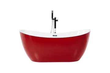 Badkar Beliani Antigua Röd/vit/silver, 75x150x72 cm Red||White||Silver - Hus & renovering - Køkken & bad - Badeværelse - Badekar