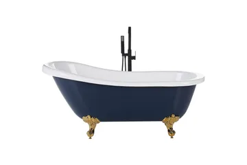 Badkar Beliani Cayman Blå/vit/guld, 76x170x76 cm blue||White||GOLD - Hus & renovering - Køkken & bad - Badeværelse - Badekar