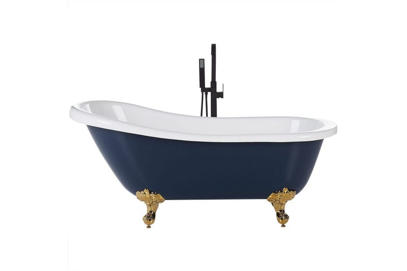Badkar Beliani Cayman Blå/vit/guld, 76x170x76 cm blue||White||GOLD - Hus & renovering - Køkken & bad - Badeværelse - Badekar
