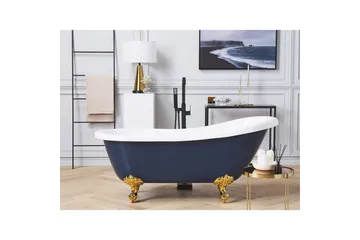 Badkar Beliani Cayman Blå/vit/guld, 76x170x76 cm blue||White||GOLD - Hus & renovering - Køkken & bad - Badeværelse - Badekar